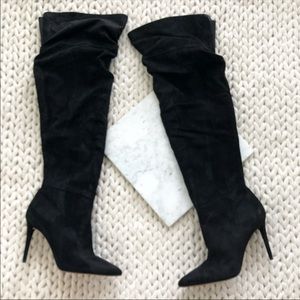 Jessica Simpson Ladee Black Thigh High Heeled Boot